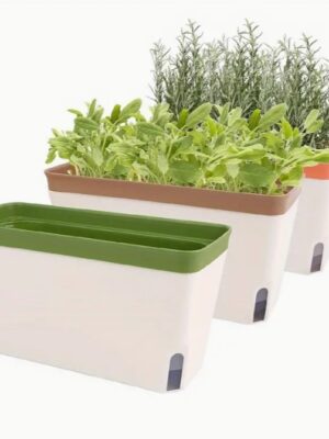 ชุดกระถางปลูกพืชบนหน้าต่างที่มีระบบรดน้ำเอง