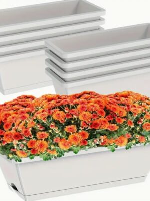 ชุดกระถางสี่เหลี่ยมขนาดใหญ่ 4 ชิ้น