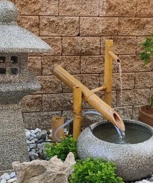 ชุดจัดสวนญี่ปุ่นแบบไม้ไผ่2ช่อง