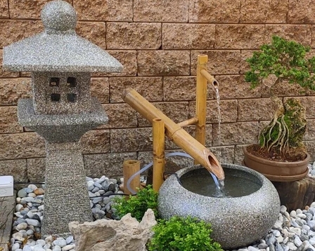 ชุดจัดสวนญี่ปุ่นแบบไม้ไผ่2ช่อง