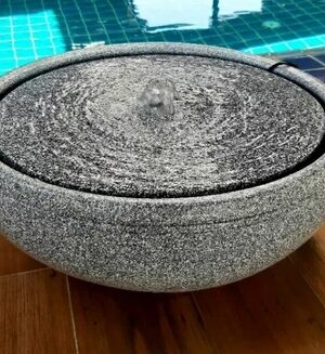 ชุดน้ำล้น น้ำผุด สีเทาหินอ่อน