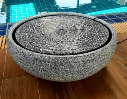 ชุดน้ำล้น น้ำผุด สีเทาหินอ่อน