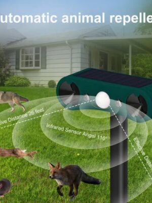 เครื่องไล่สัตว์พลังงานแสงอาทิตย์นวัตกรรมพร้อมการตรวจจับการเคลื่อนไหว